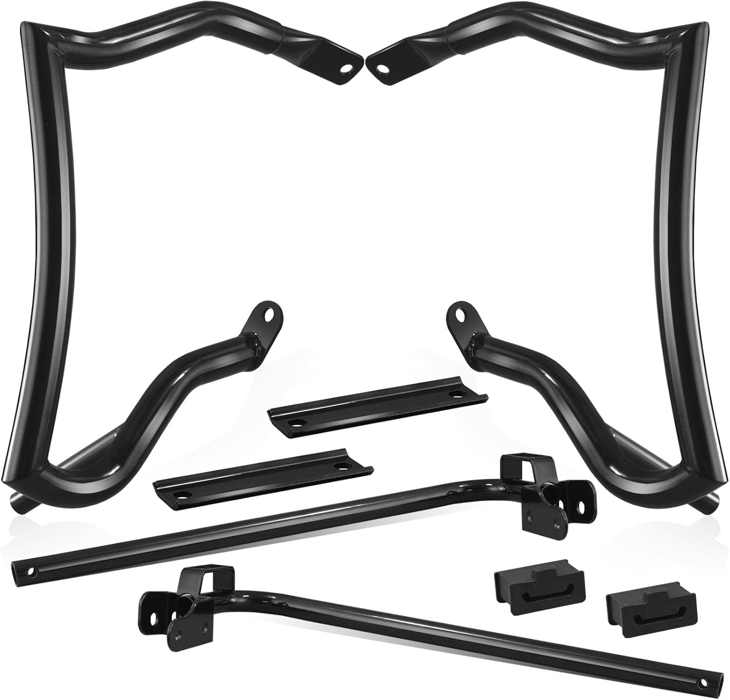 Saddlebag Guard Crash Bar Bracket Compatible with Harley Davidson Touring Street Glide Road Glide Road King Electra Glide Ultra Limited CVO Black 2009-2025