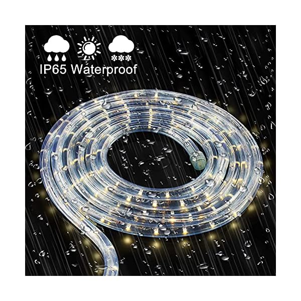 Forever Speed 30M LED Lichterschlauch Außen,1080LEDs Wasserfest LED Lichtschlauc Schlauch Außen und Innen für Weihnachten, Hochzeit, Dach, Zaun Dekoration Beleuchtung WarmWeiß IP65 – Bild 9