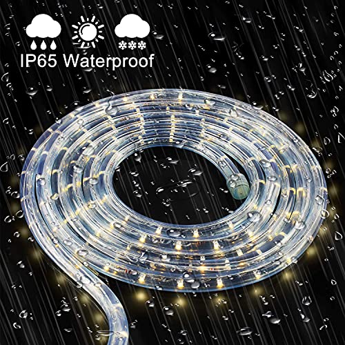 Forever Speed 30M LED Lichterschlauch Außen,1080LEDs Wasserfest LED Lichtschlauc Schlauch Außen und Innen für Weihnachten, Hochzeit, Dach, Zaun Dekoration Beleuchtung WarmWeiß IP65