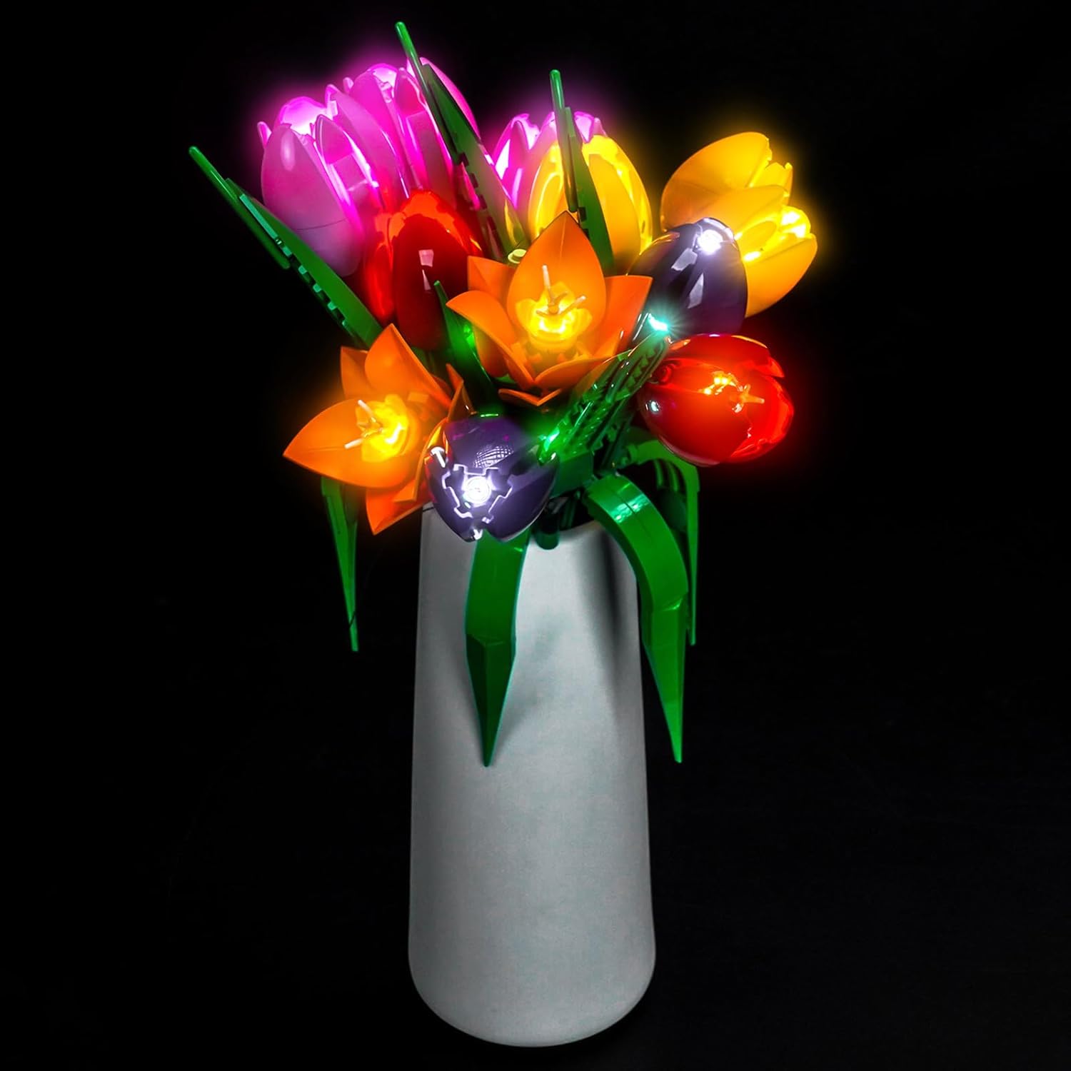 BrickBling Light Compatible with Lego Tulip Bouquet, LED Lighting Compatible with Lego 11501, Light up Your Botanical Collection (Not Come with Flower Model)