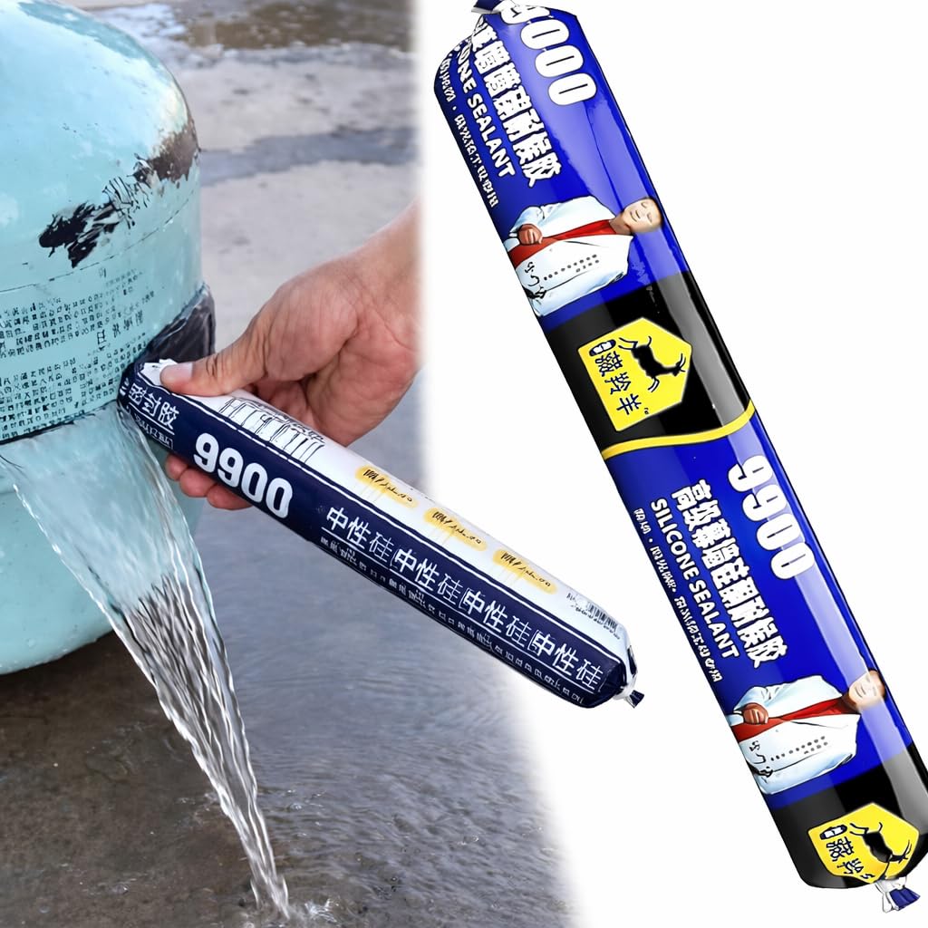 ROKTRY Neutral Silicone Sealant Weatherproof Adhesive for Glass, Metal, and Concrete - Heavy Duty Waterproof Structural Glue for Roof Leaks, Window Sealing & Bathroom Repairs - (Black)-image-46