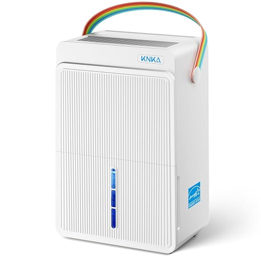 KNKA ENERGY STAR 4500 Sq.Ft Dehumidifier, Max 80 Pint/Day Dehumidifier with Drain Hose, Dehumidifier for Basement, Bedroom, Bathroom, Large Room, Smart Humidity Control, Dual Timer, Sleep Mode