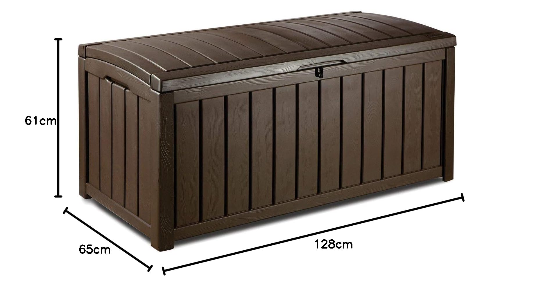 Keter Baule Glenwood Marrone 390 Lt In Resina Cm 128X65X61 H