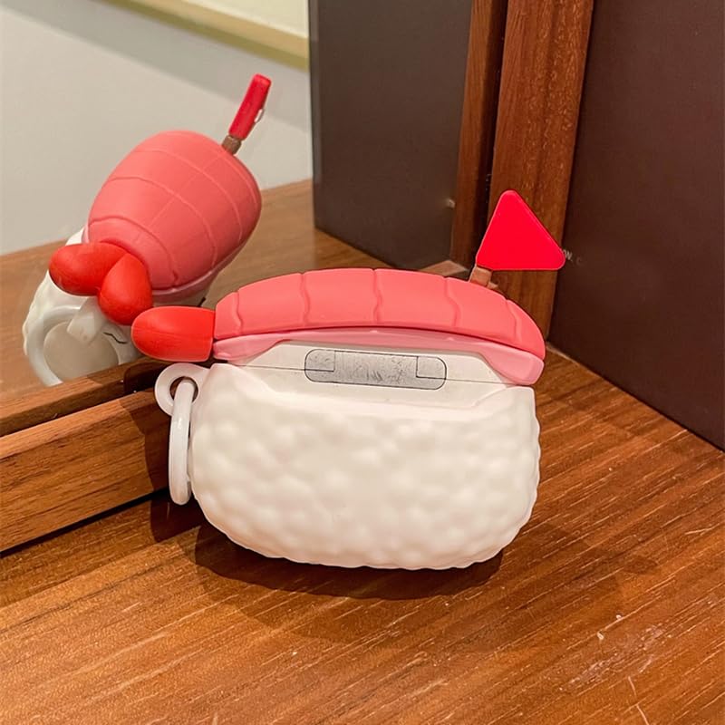 Amazon | 対応AirPods4用の ケース 第4世代 エビ 寿司 食べ物 寿司の形