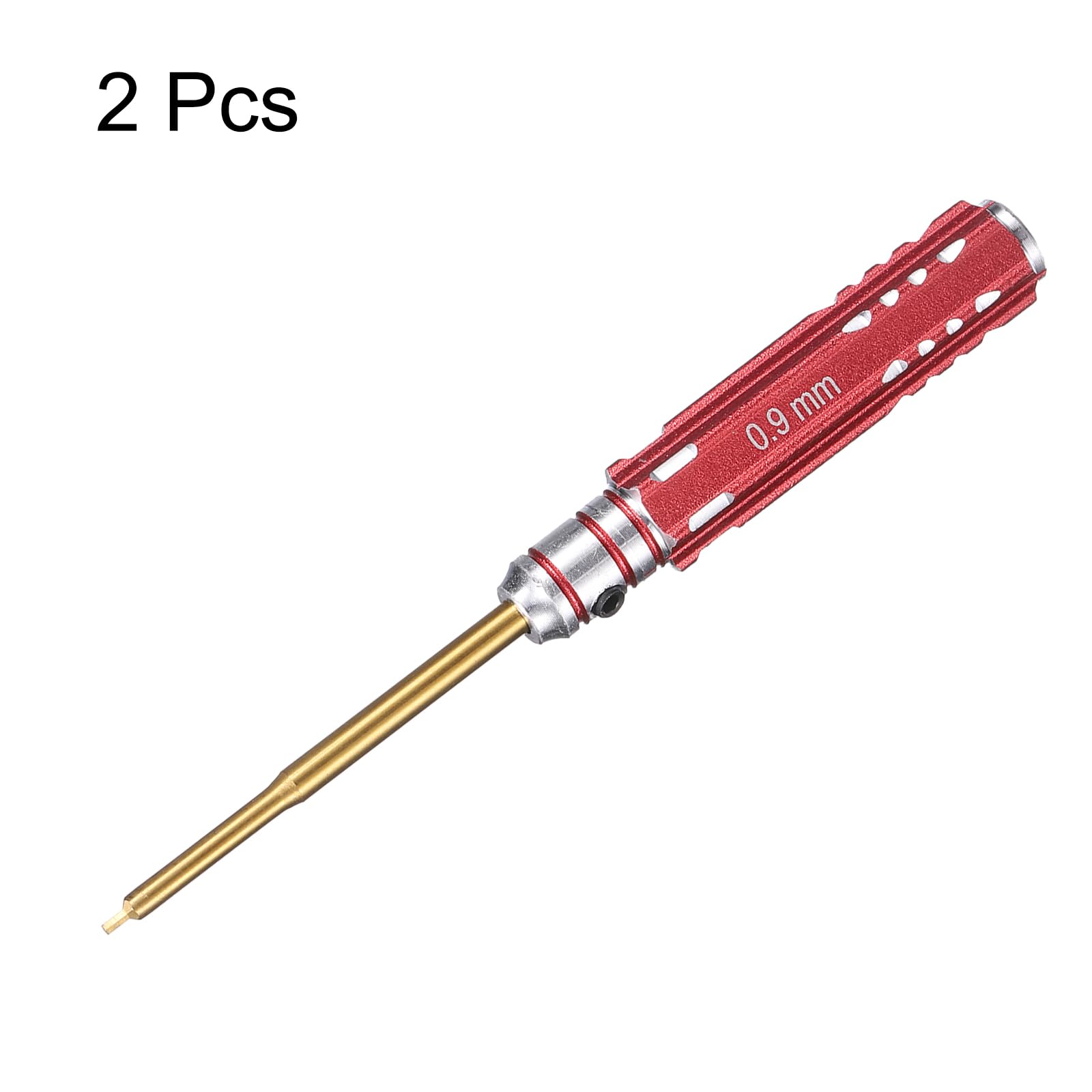 QUARKZMAN 2 Pezzi RC Cacciavite A Brugola 0.9mm Mini Cacciaviti Esagonali In Titanio Chiave A Brugola RC Attrezzo Di Riparazione Per Modelli Auto Elicottero Barca Rosso