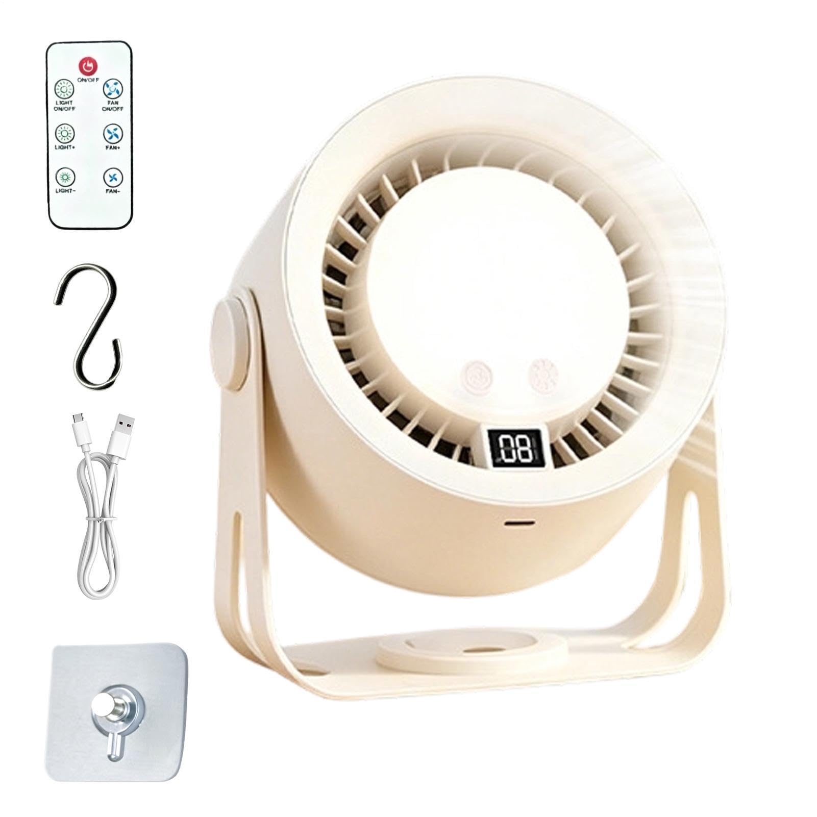 Ventilateur réglable et silencieux portable 2 en 1 avec batterie pour voyage