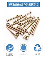 Vista 3 de ALLWIN Kit de repuesto de tornillos para cuna, juego de 24 pernos para marco de cama de bebé y tuercas de barril para DeltaGracoDream On Me, M6x40mm