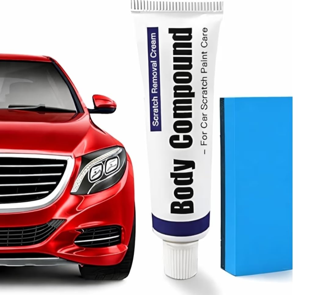Car & Bike Body Scratch Remover & Repair Polishing Wax Kit with Sponge | Cream Wax Body Compound | Removes Minor Scratches & Swirl Marks | Vehicle Accessories Essentials | Pack of 1-image-8