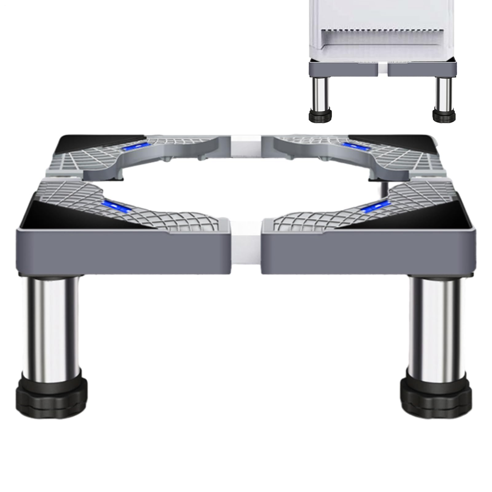 Soporte de secadora resistente, elevador ajustable para lavadora con 4 patas resistentes, plataforma segura para refrigerador, solución de almacenamiento para el hogar para lavandería