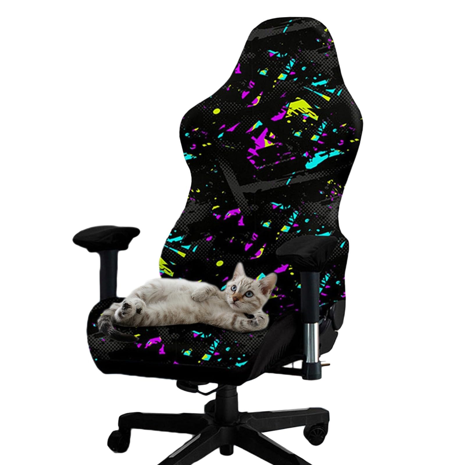Tufkiss Funda Silla Gaming 4 Piezas,Funda Silla Oficina Funda Protectora Universal con AntirasguñOs Lavable ExtraíBle Funda Silla Gamer(H)