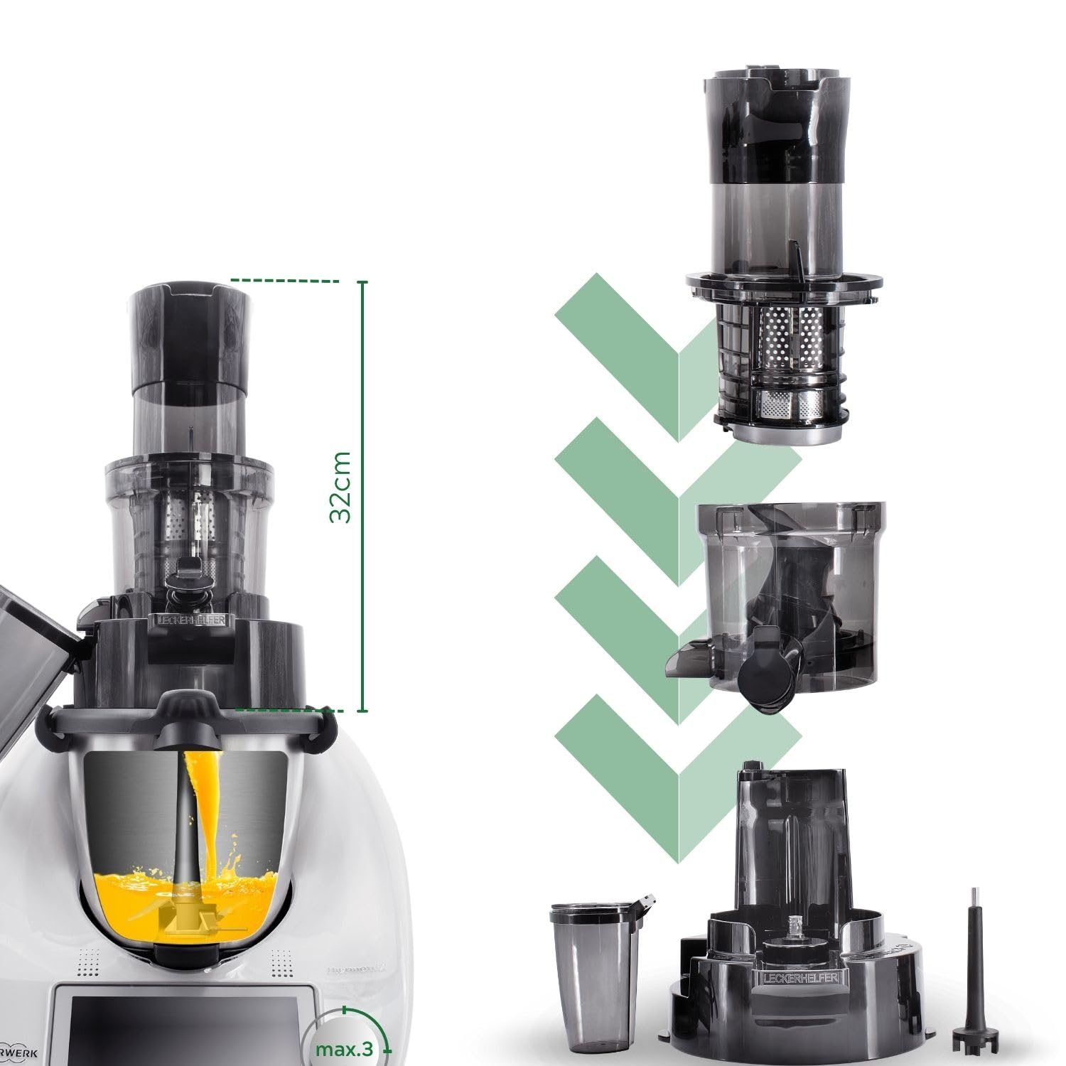 SaftPRO – Slow Juicer, Entsafter für Thermomix TM6, TM5