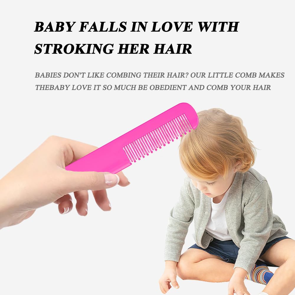 3 Pezzi Pettine Neonato Pettine Crosta Lattea Spazzola e Pettine Neonato Pazzola per Bambini In Silicone Strumenti da Bagno Strumenti per Pettinare i Capelli per Neonati e Bambini Piccoli Vola Rosa