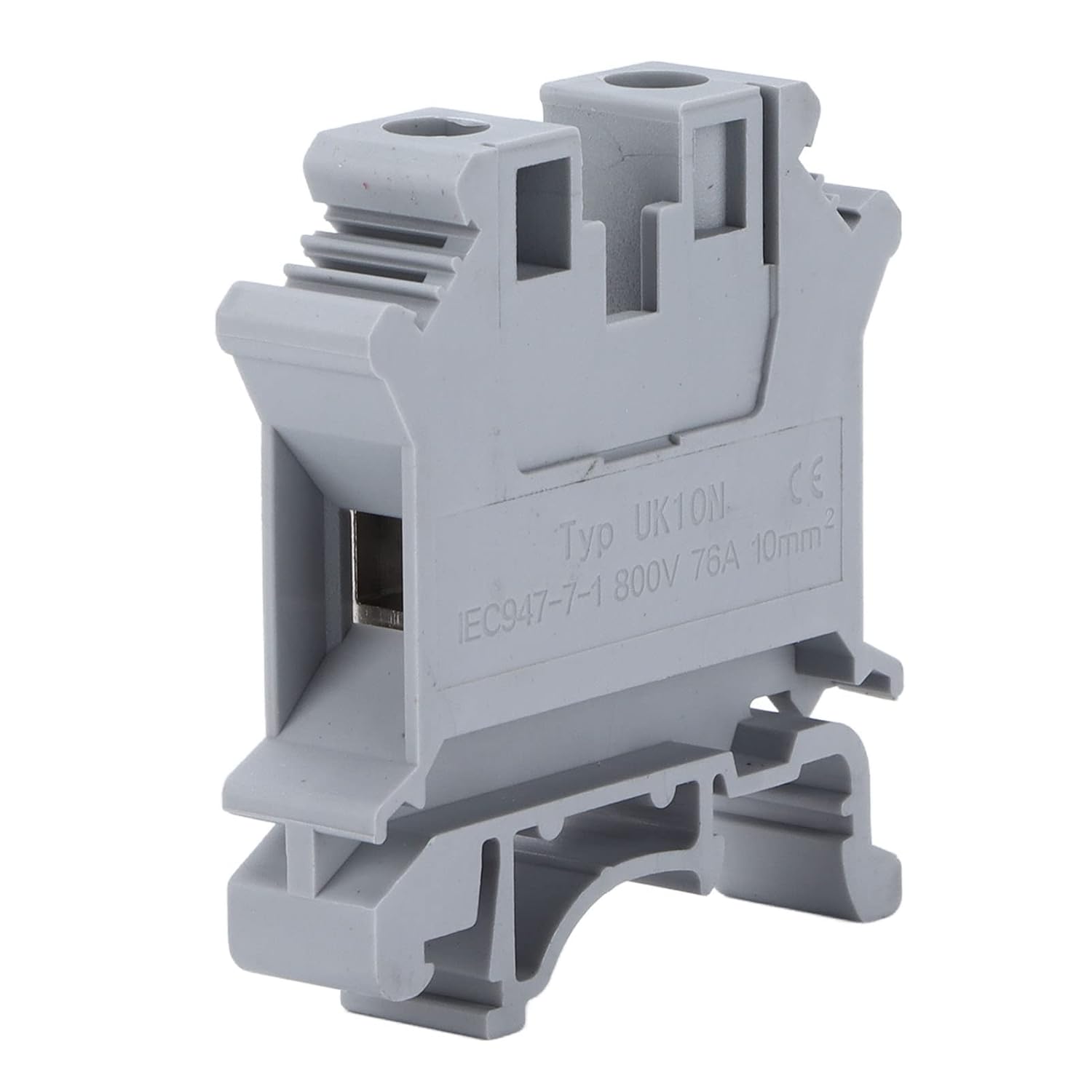 Eujgoov 50pcs Copper Universal Screw Type Terminal Block DIN Rail Mount Die Casting Good Conductivity for Circuit Wire Connector