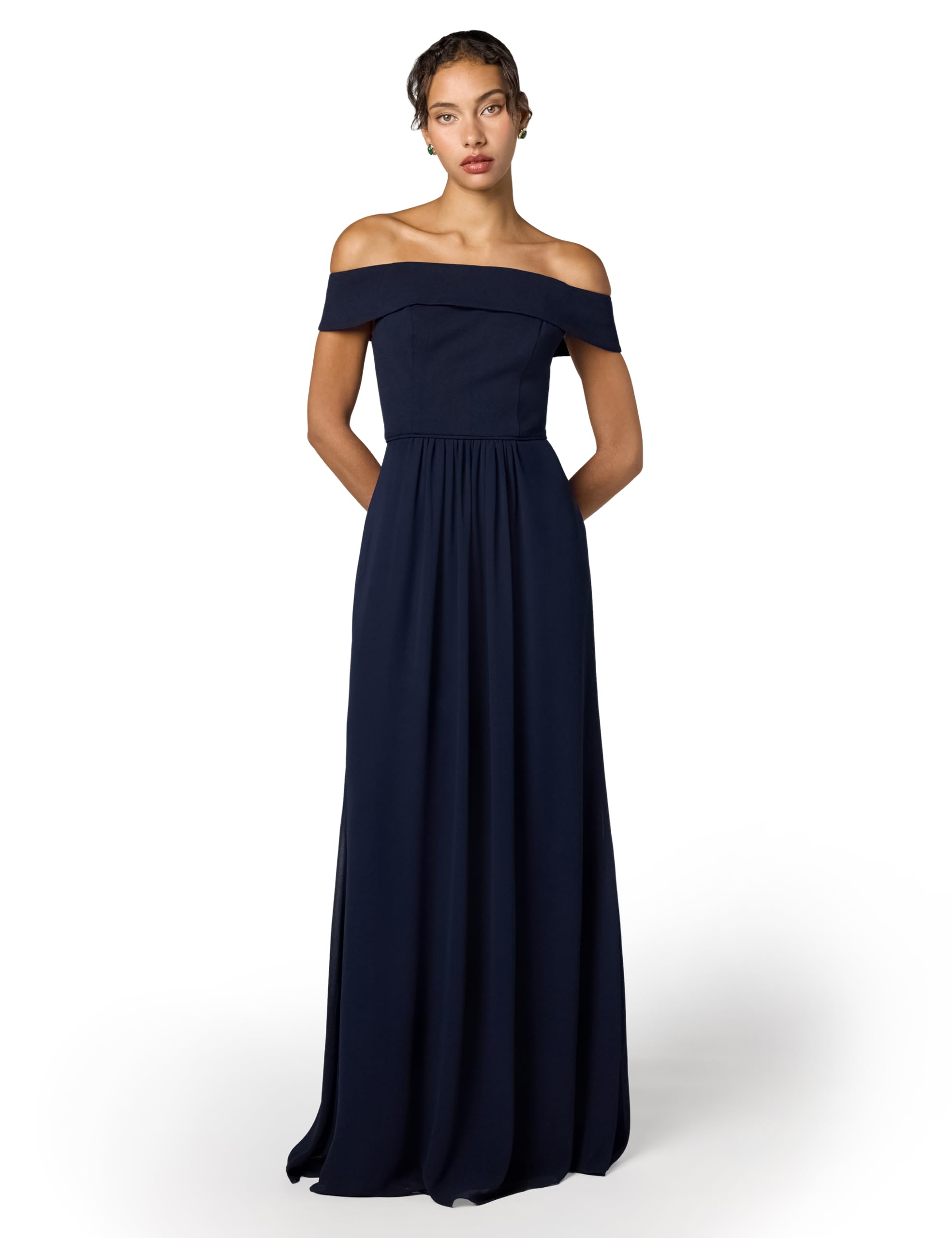 Adrianna Papell Womens Crepe Chiffon Gown