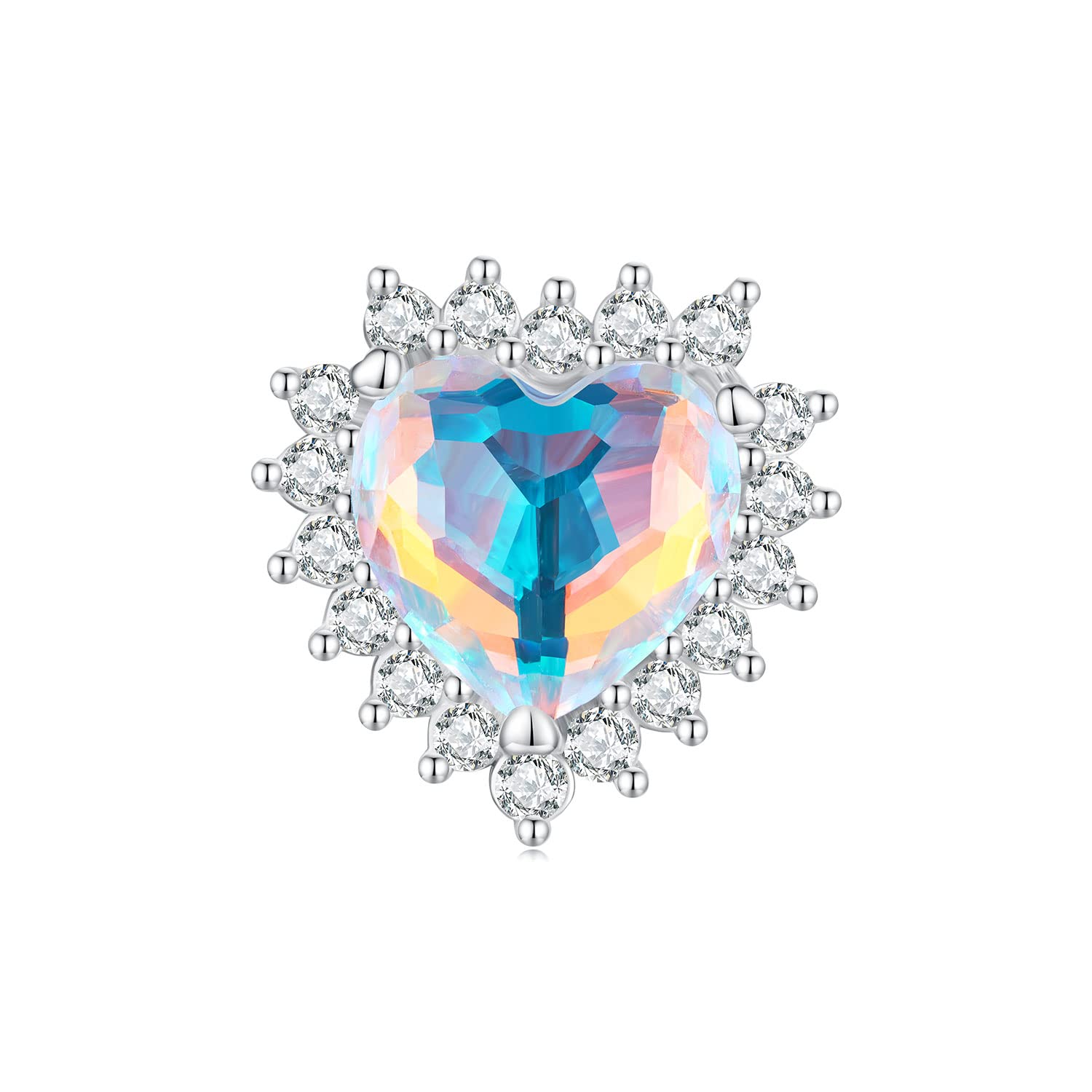 Heart Shaped Crystal Beads Top Drilled Adabele Austrian Heart Glass Pendants Beads Charms for DIY bracelet