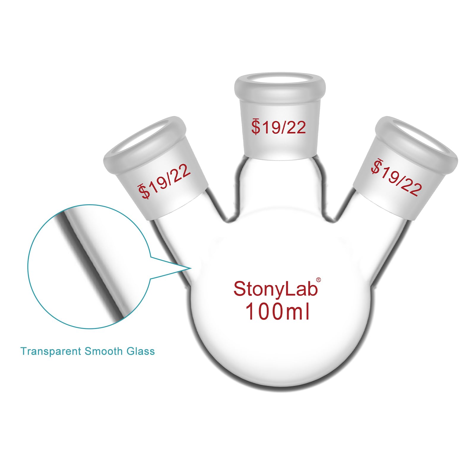Glass Lab Flasks - 100ml Stonylab -4