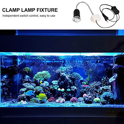 1 Set Pet Verwarming Bulb Holder met 50W Gloeilamp Zwanenhals Clip On Reptile Lamp - Afbeelding 4