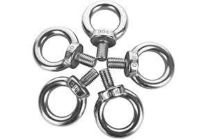 Eowpower 5Pcs M10 Male Thread Machinery Shoulder Lifting Ring Eye Bolt