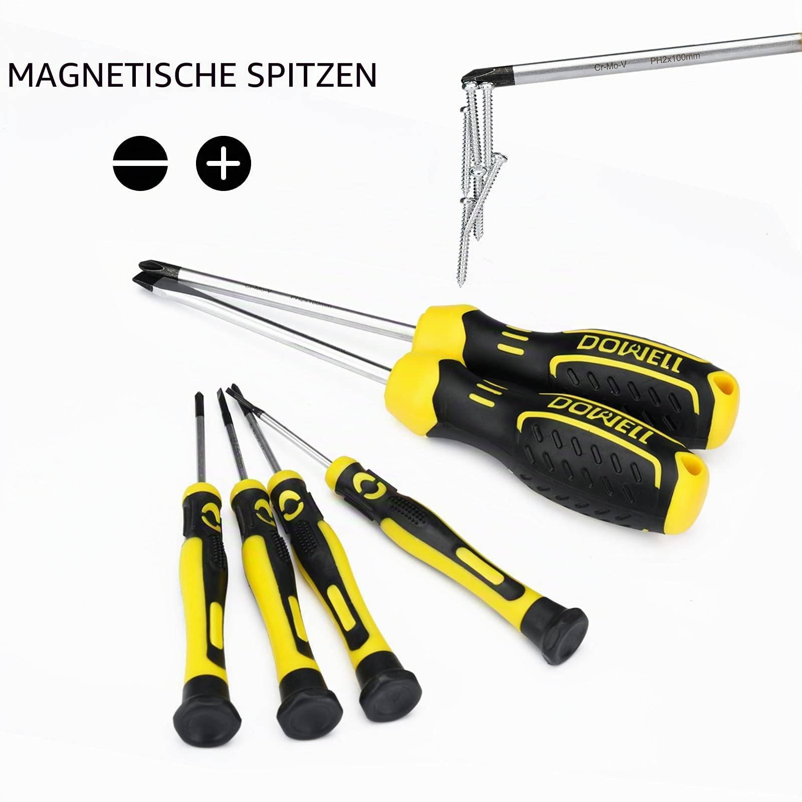DOWELL Werkzeugset 185 tlg Allgemein Haushalt Werkzeug Kit Handwerkzeug Kit mit Werkzeugkasten Aufbewahrungskoffer für Hausreparatur