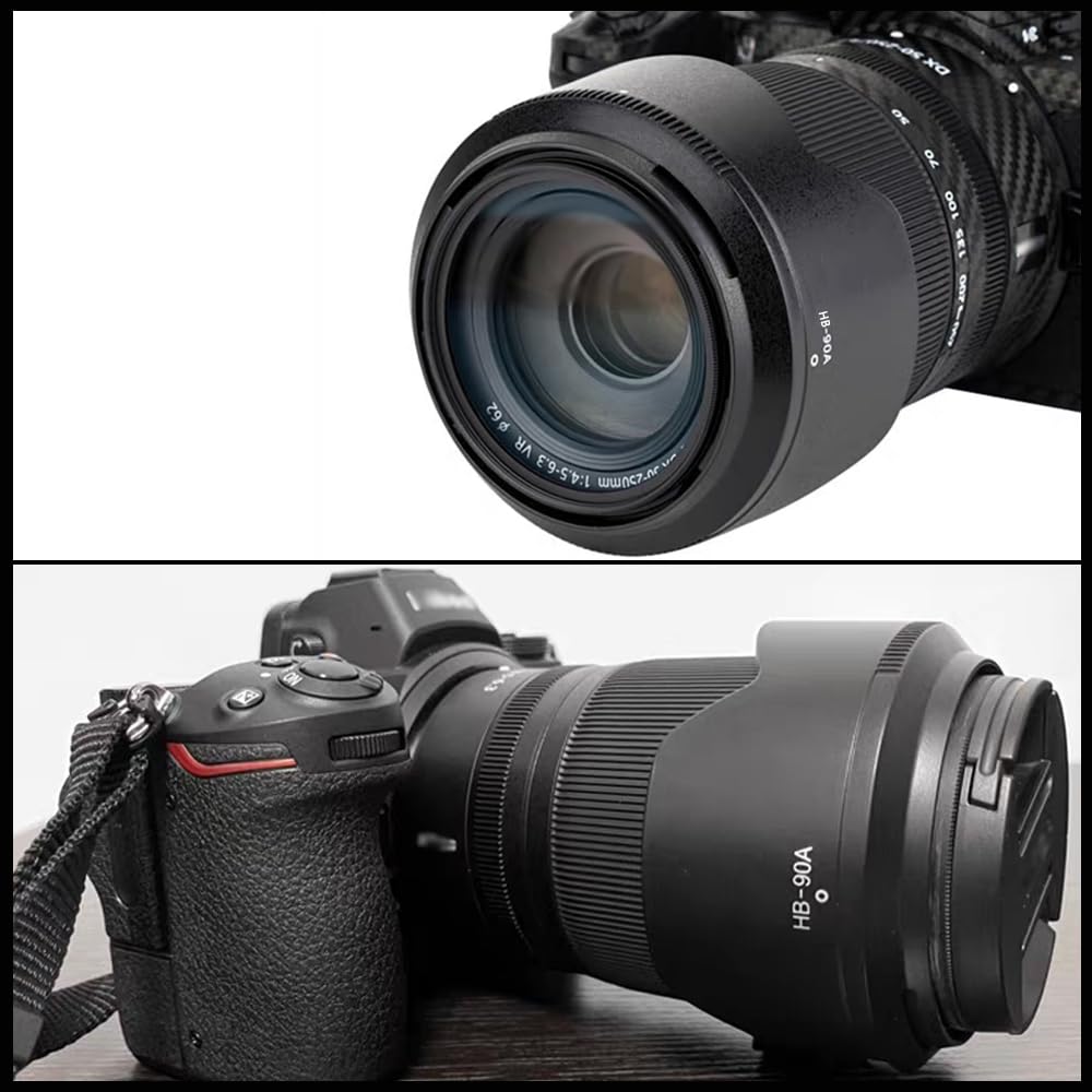 Paraluce HB-90A E Copriobiettivo Da 62 Mm Compatibile Con Nikon Z DX 50-250 Mm F/4.5-6.3 VR, Obiettivo Z 50 Mm F/1.8 S (confezione Da 1 1 - Foto 4