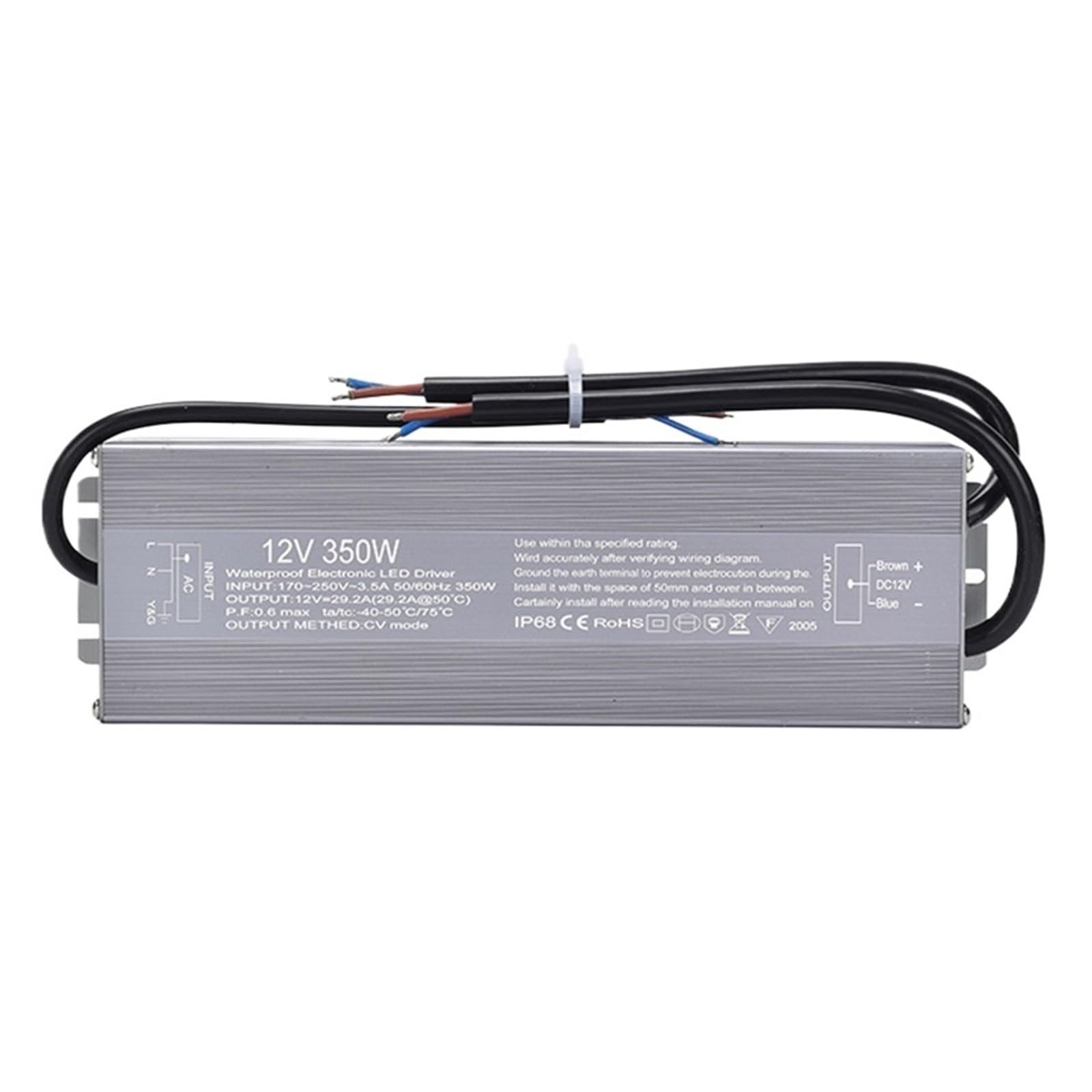 FCARUMIQP FS-300 F-350 Ultra Thin Switching Power Supply IP67 Waterproof 12V 24V 300W 350W Outdoor Light LED Driver(350w 12v)