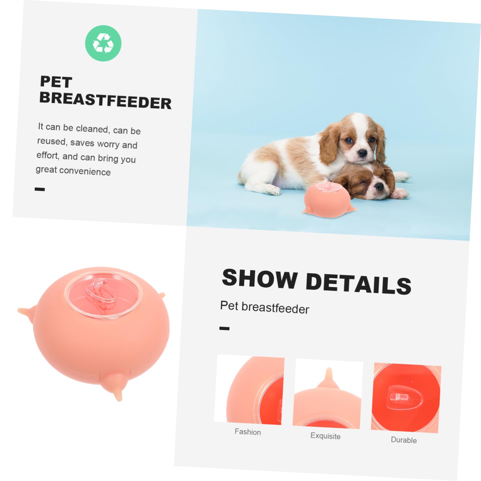 Biberon Leggero e Facile da Pulire per Piccoli Animali in Silicone per Allattamento Accessorio per L'addestramento dei Cuccioli