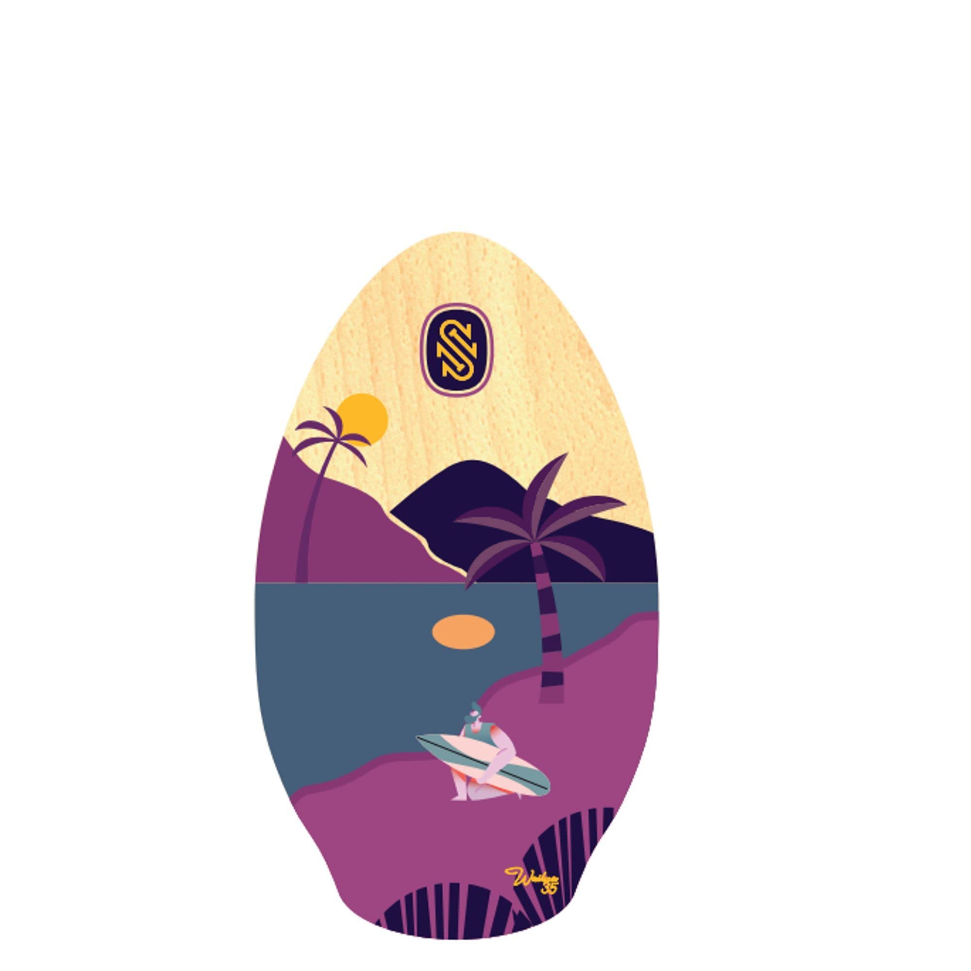 Surfboard Skimboard SkimOne 35 Wailua Violet/bleu 90 cm