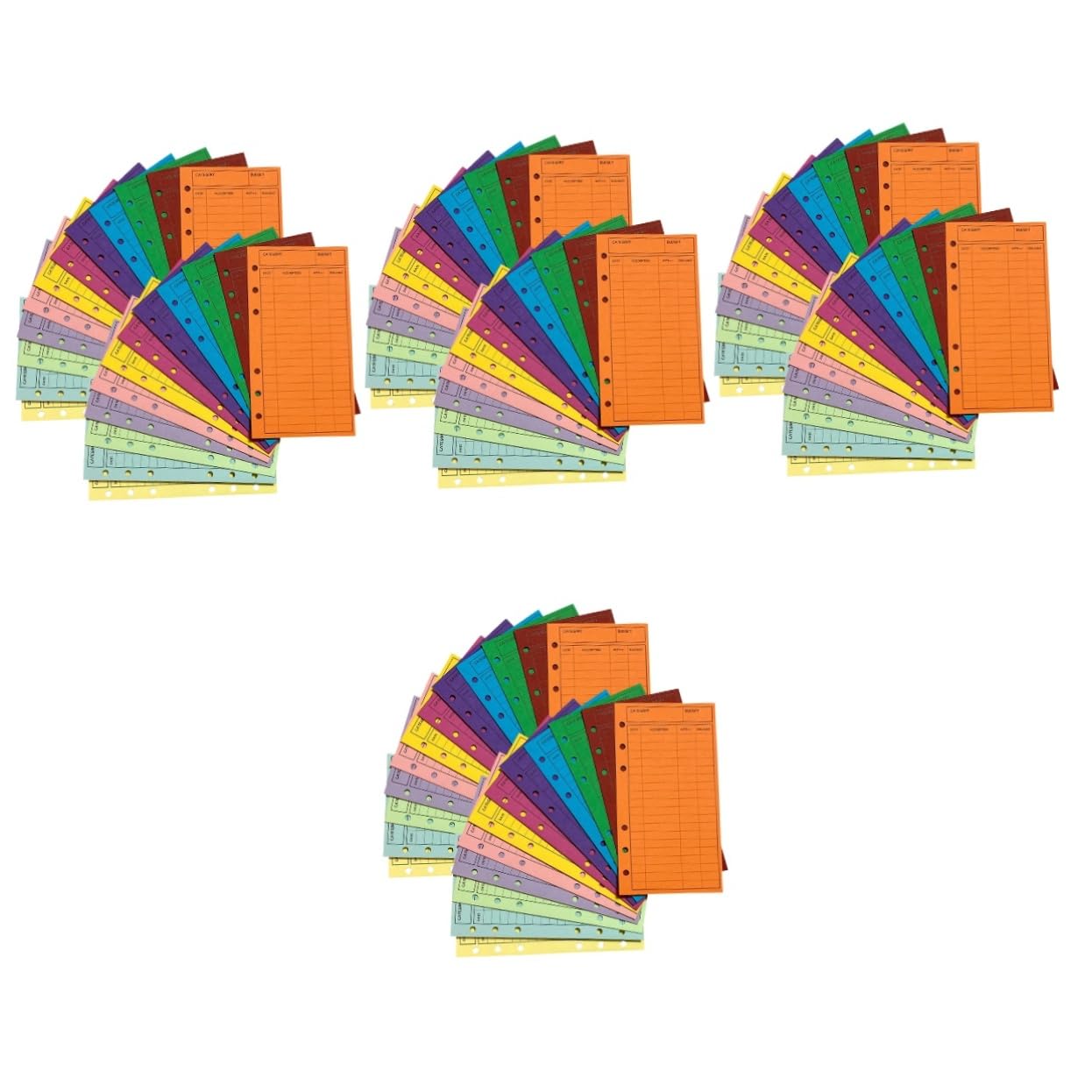 Operitacx 4 Set Di Buste Per Denaro Contante in Cartone Spesso Buste Decorative Per Libri Contabili Design Multi-foro 24 Pezzi*4