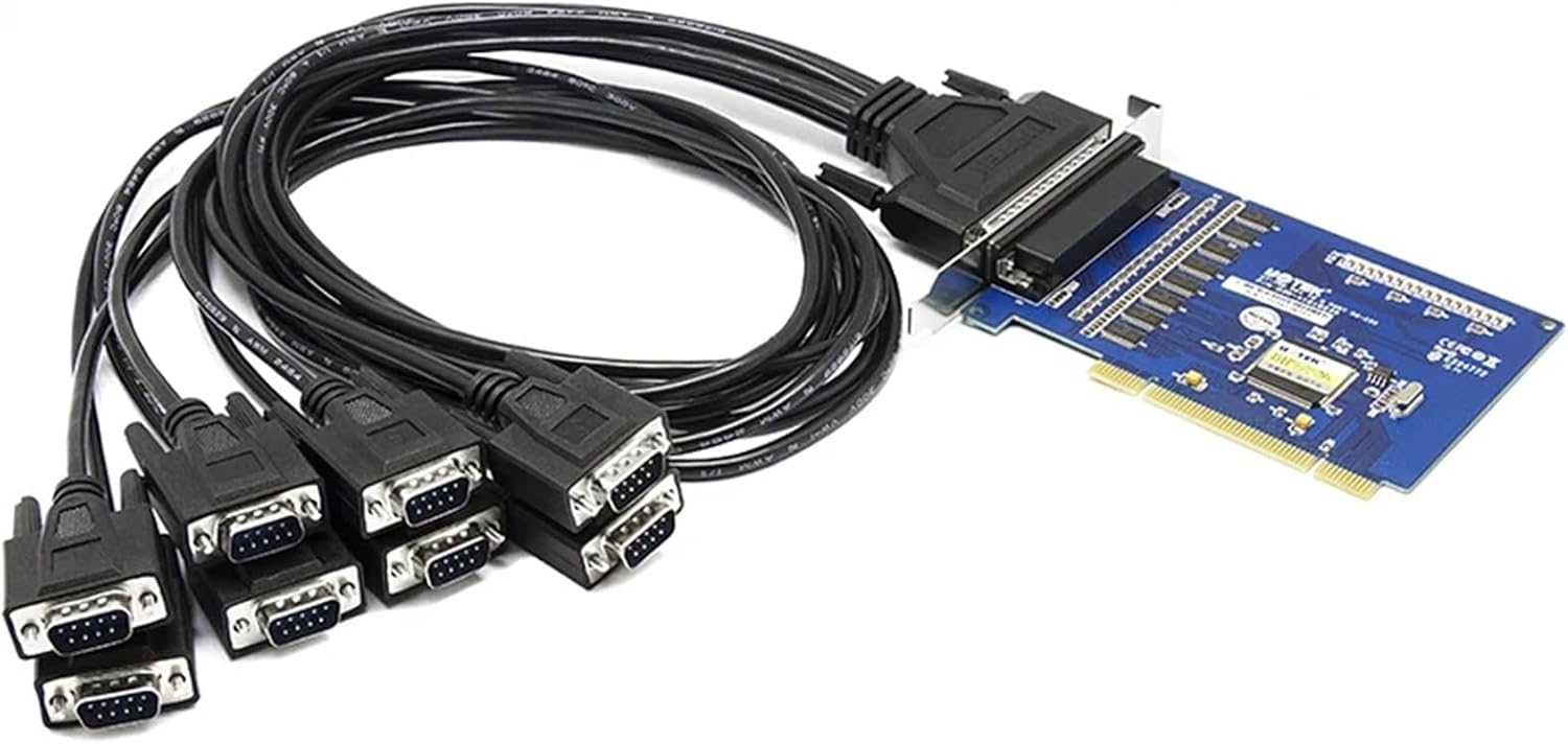 PCI to RS-232 Serial Card RS232 8 Ports High Speed DR62 Expansion Converter Industrial Grade DB9 Connector UT-758 Adapter