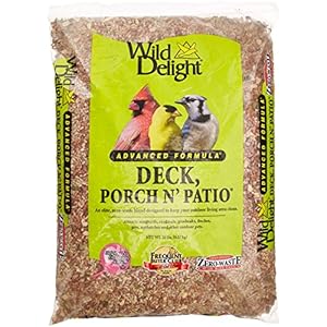 Wild Delight Deck, Porch N’ Patio No Waste Bird Food, 20 lb-(374200),Tan