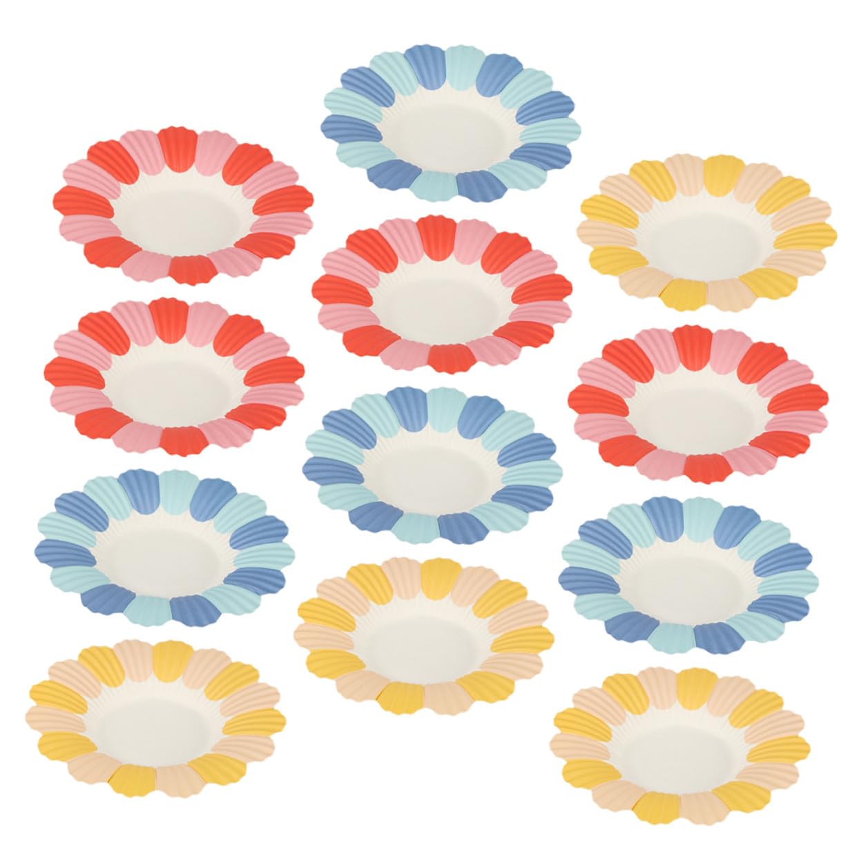 Assiettes pour décoration de table festive intérieure en carton fleur