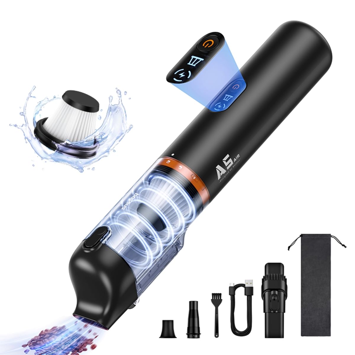 Cordless Car Vacuum Cleaner Baseus A5 16000Pa (Black)