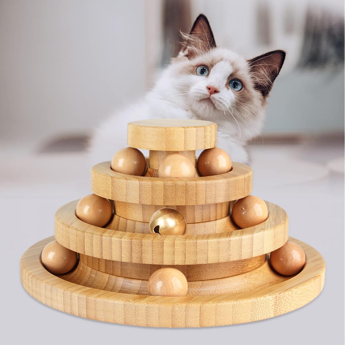 猫 おもちゃ ボール 木製 一人遊び 猫