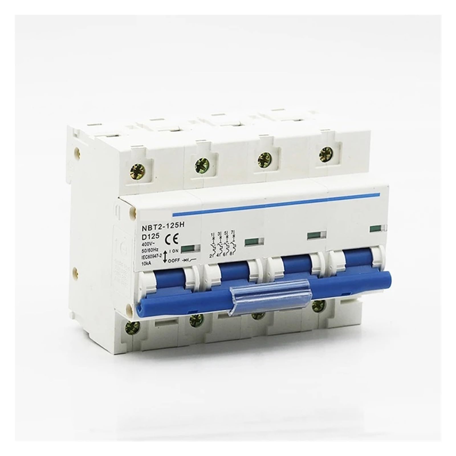 TOCOLA 1PCS 2P AC 230V MCB Circuit Breaker Micro Main Switch D Curve Main Switch 80A 100A 125A YRCB-125 (Size : 2P-23, Color : 80A)