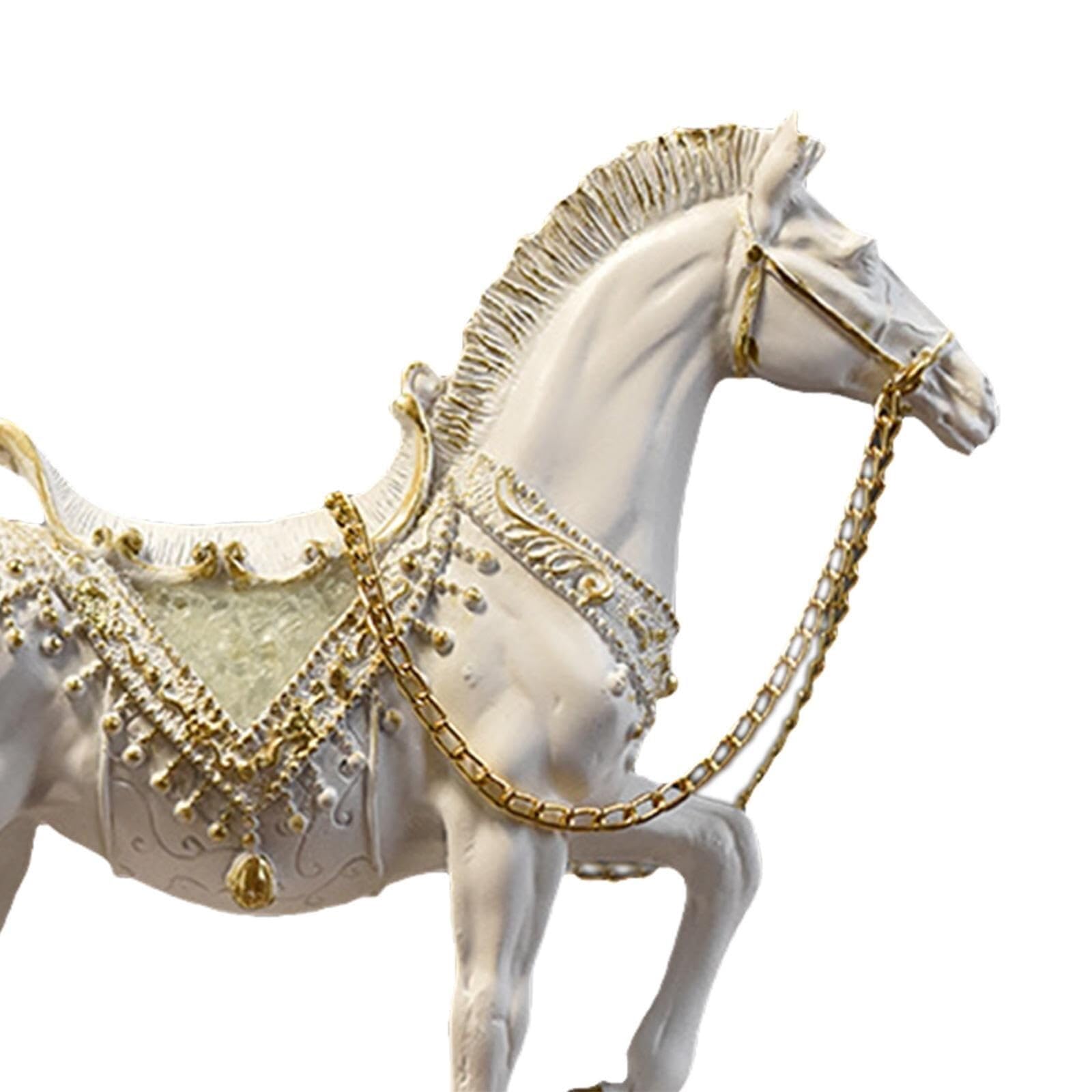 Regalos para Mujeres Estatua de Caballo decoración Arte estatuilla Ornamento Escritorio Escultura Resina Animal Decoración para estanterías