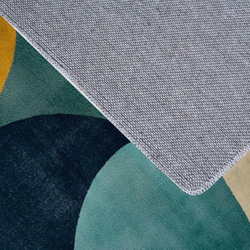 Tapis de sol jaune moutarde 120cm moderne minimaliste doux - 6
