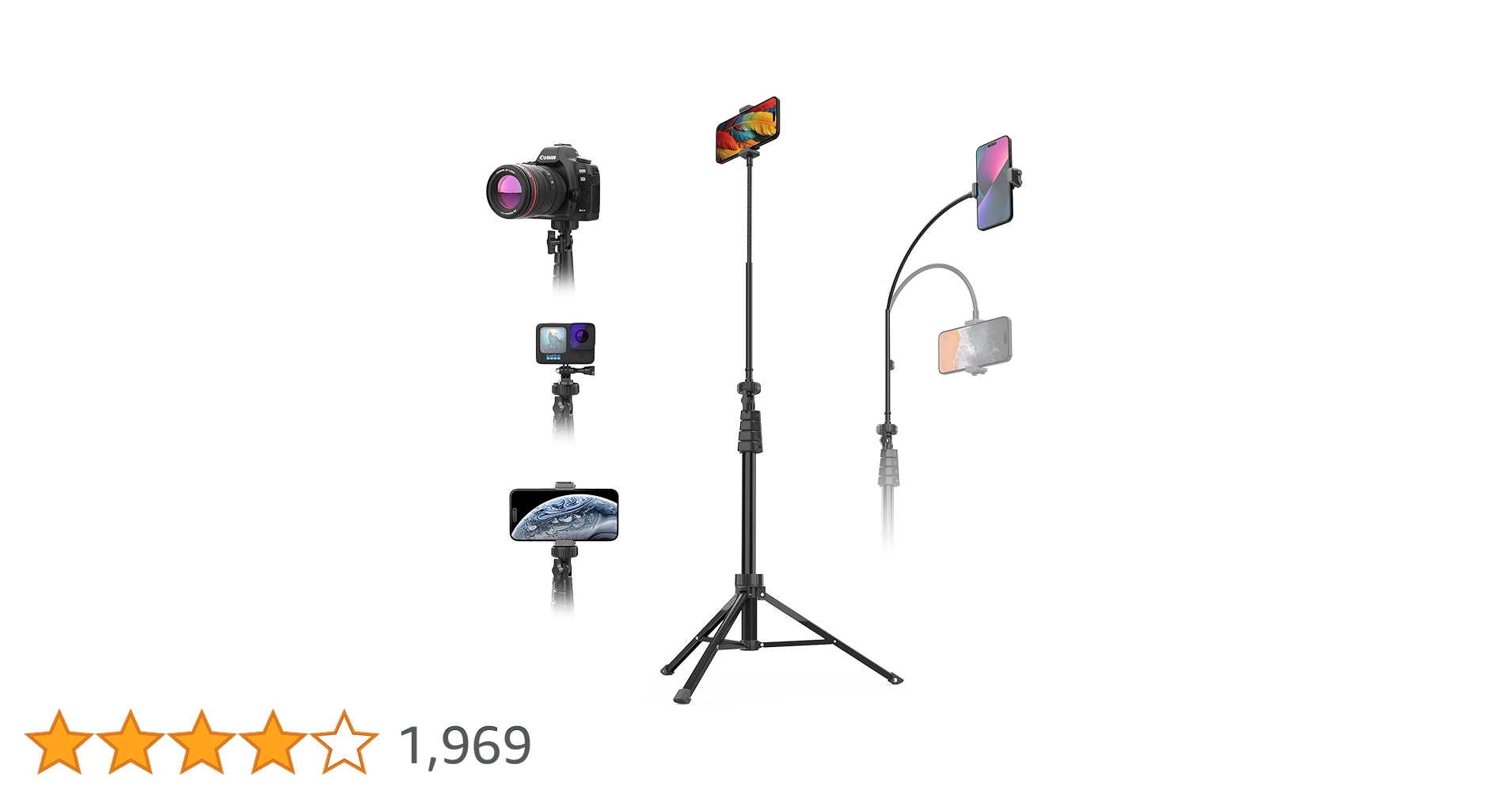 Amazon | Aureday スマホ三脚 自撮り 221cm カメラリモコン付き