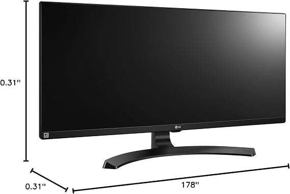 LG 34UM68-P UltraWide Monitor 34 21:9 IPS Display, sRGB Over 99%, On-Screen Control with Screen Split, FreeSync,Height & Tilt Adjustable Stand