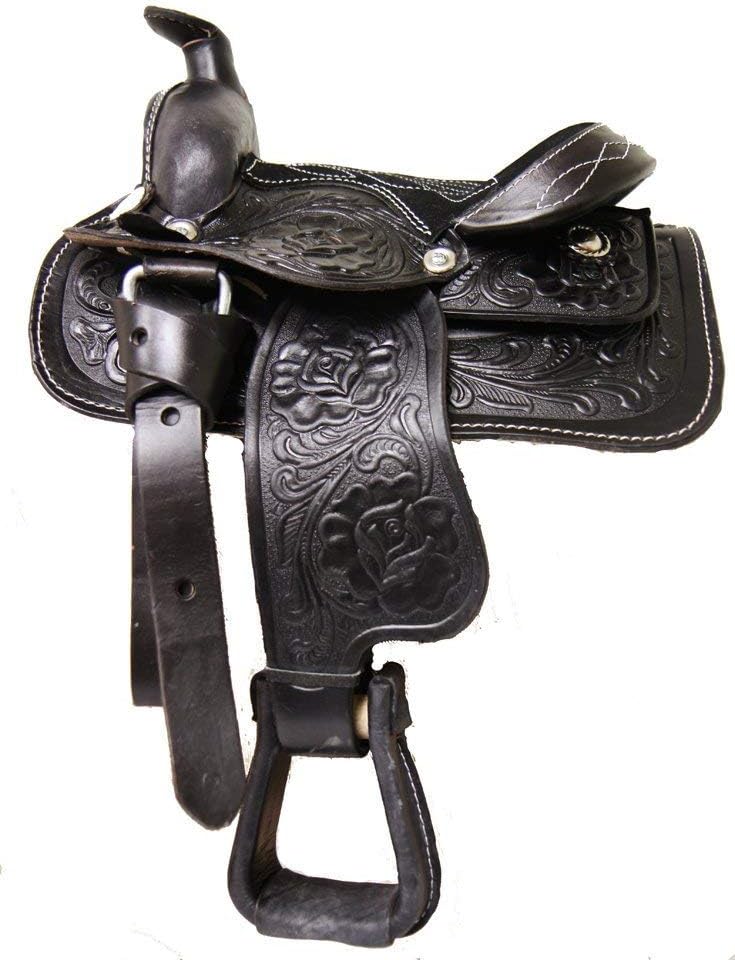 8" inches Seat Children Miniature Pony Kids Horse Saddle Western Equestrian Trail Premium Leather for Horse Riding and Best Horse Rider Pony Kids Miniature 8" inch Horse Saddle, LP99
