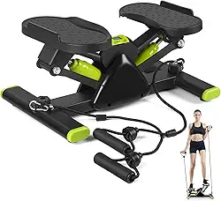 Steppers para Exercício, Mini Stair Stepper, Simulador de Escada, Stepper, Mini Stepper Simulador de Caminhada com Monitor em Lcd, Mini Stepper 3 em 1 com Corda Simulador de Caminhada