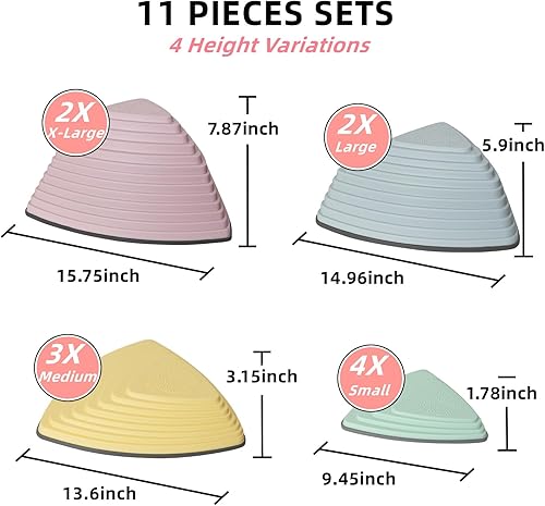 Miniatura 2 de Piedras de paso para niños, piedras de equilibrio antideslizantes para carreras de obstáculos infantiles, piedras de salto para niños pequeños para