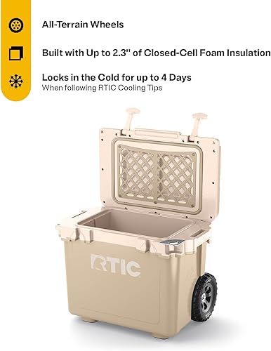 Miniatura 2 de RTIC Hielera ultraligera de 22 cuartos de galón con asa, caja de hielo portátil con aislamiento duro para playa, bebidas, bebidas, campamento,