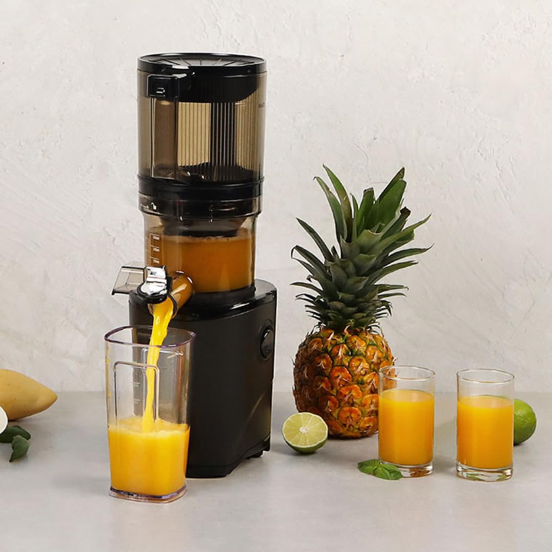 Kuvings Estrattore AUTO8, Spremiagrumi e Centrifuga - Lenta e facile da pulire, capacità 2L, motore da 200W ideale per frutta, verdura e smoothies.(Nero)_KHS-860SE