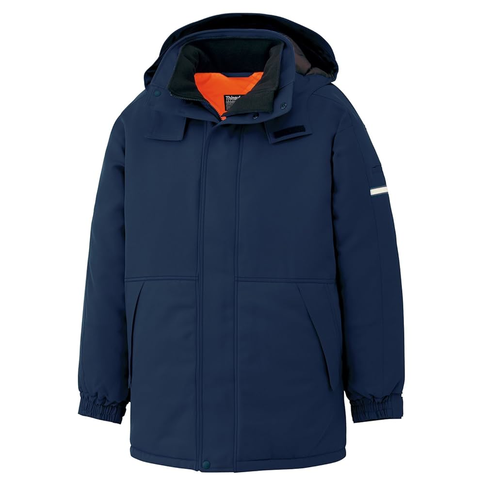 ミドリ安全 極寒防寒防水防風コート M4087 上下セット　4L　ネイビー 楽天市場】ミドリ安全 作業服 寒冷地防水防寒コート M4087上