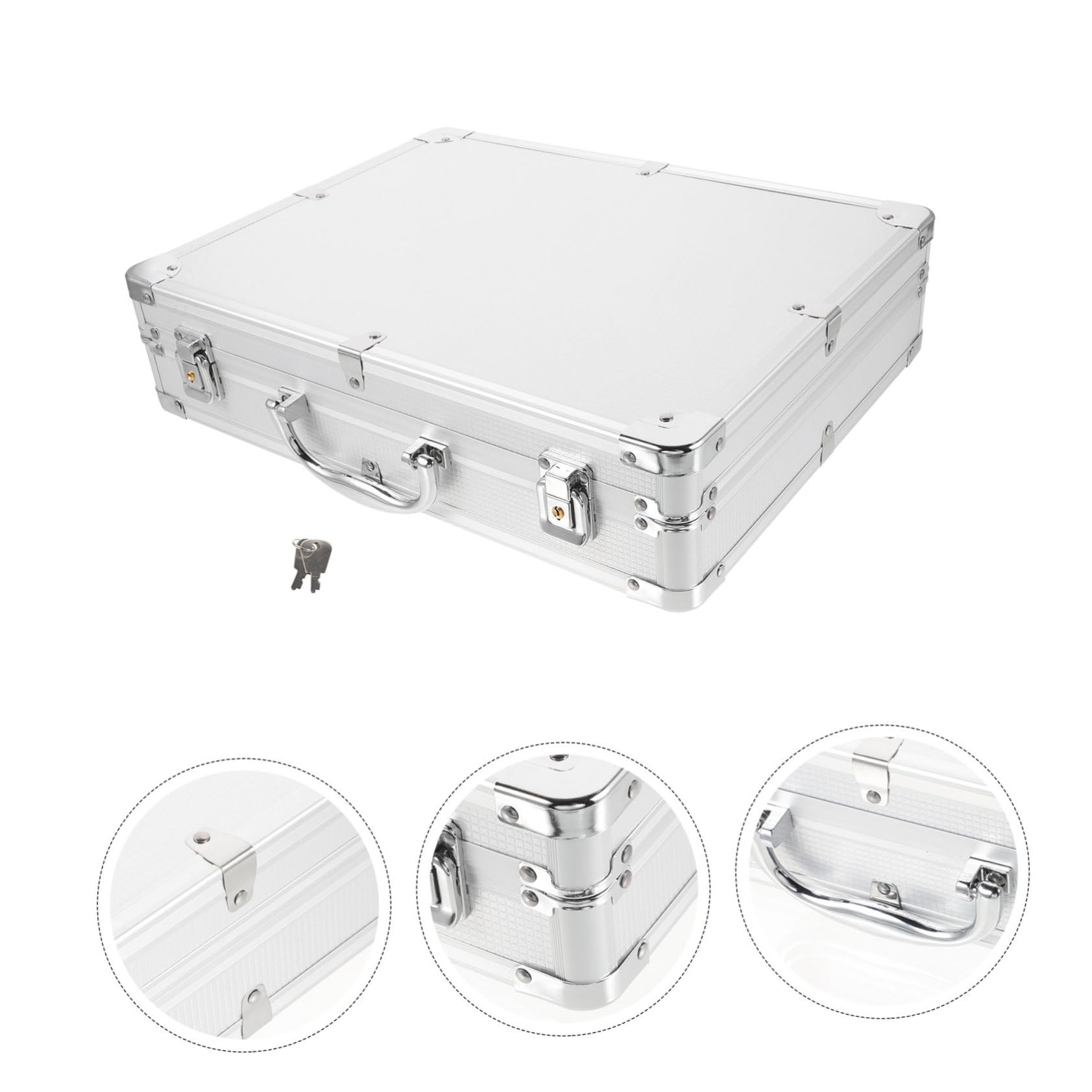 Flight Case Custodia da trasporto con serratura, Scatola in alluminio for attrezzi Scatola antiurto for attrezzi Custodia for strumenti portatile Flight Case