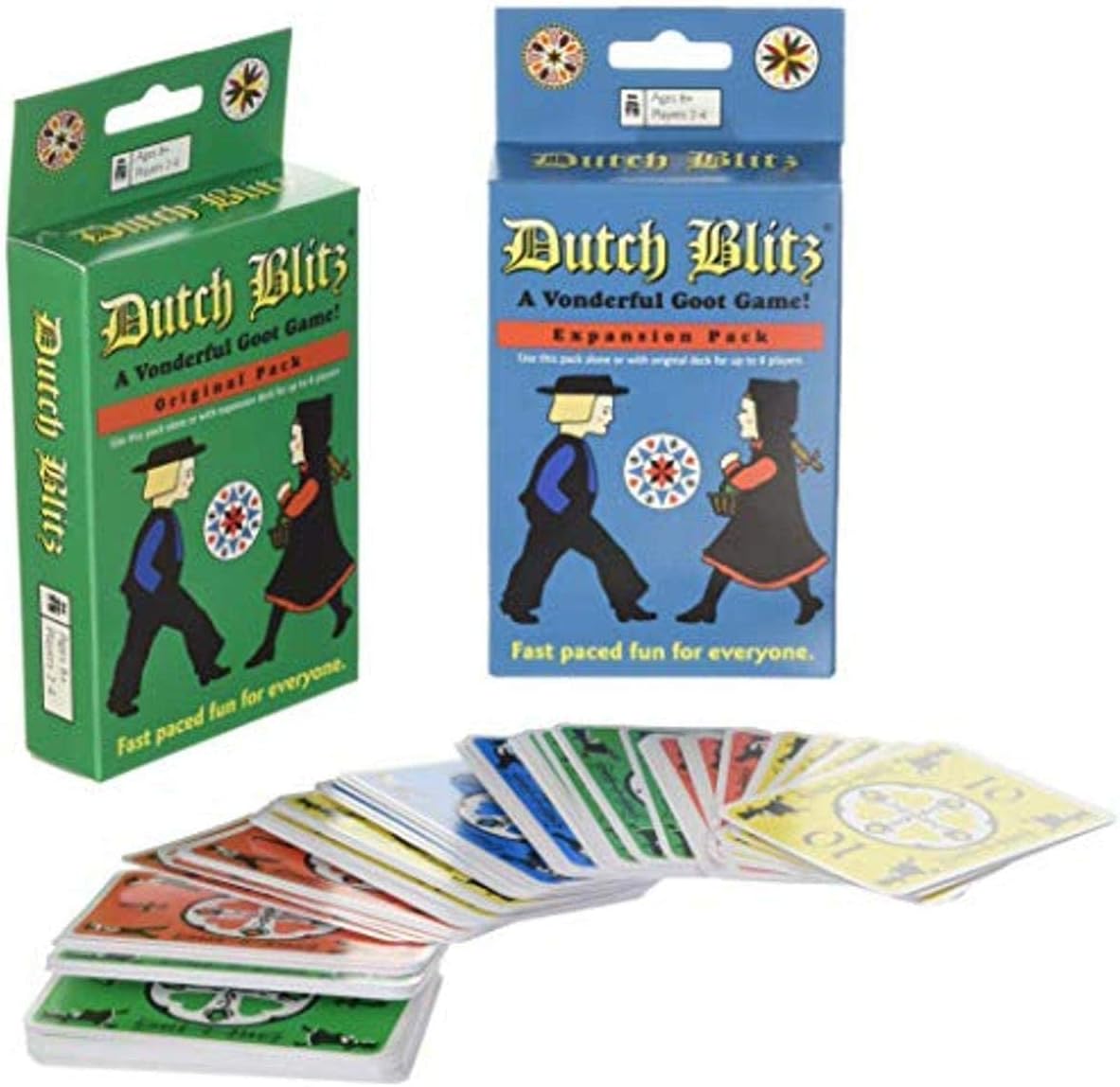 Dutch Blitz: Original and Expansion Combo Pack, Fast Paced Card Game, Fun for Everyone, Great Family Game, Combine Packs to Play With up to 8 Players, For Ages 8 and Up