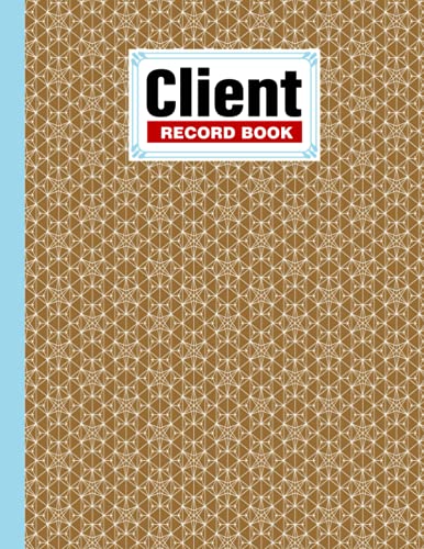  Client Record Book: Client Record Book Kumiko Cover, Large Size 8.5x11\