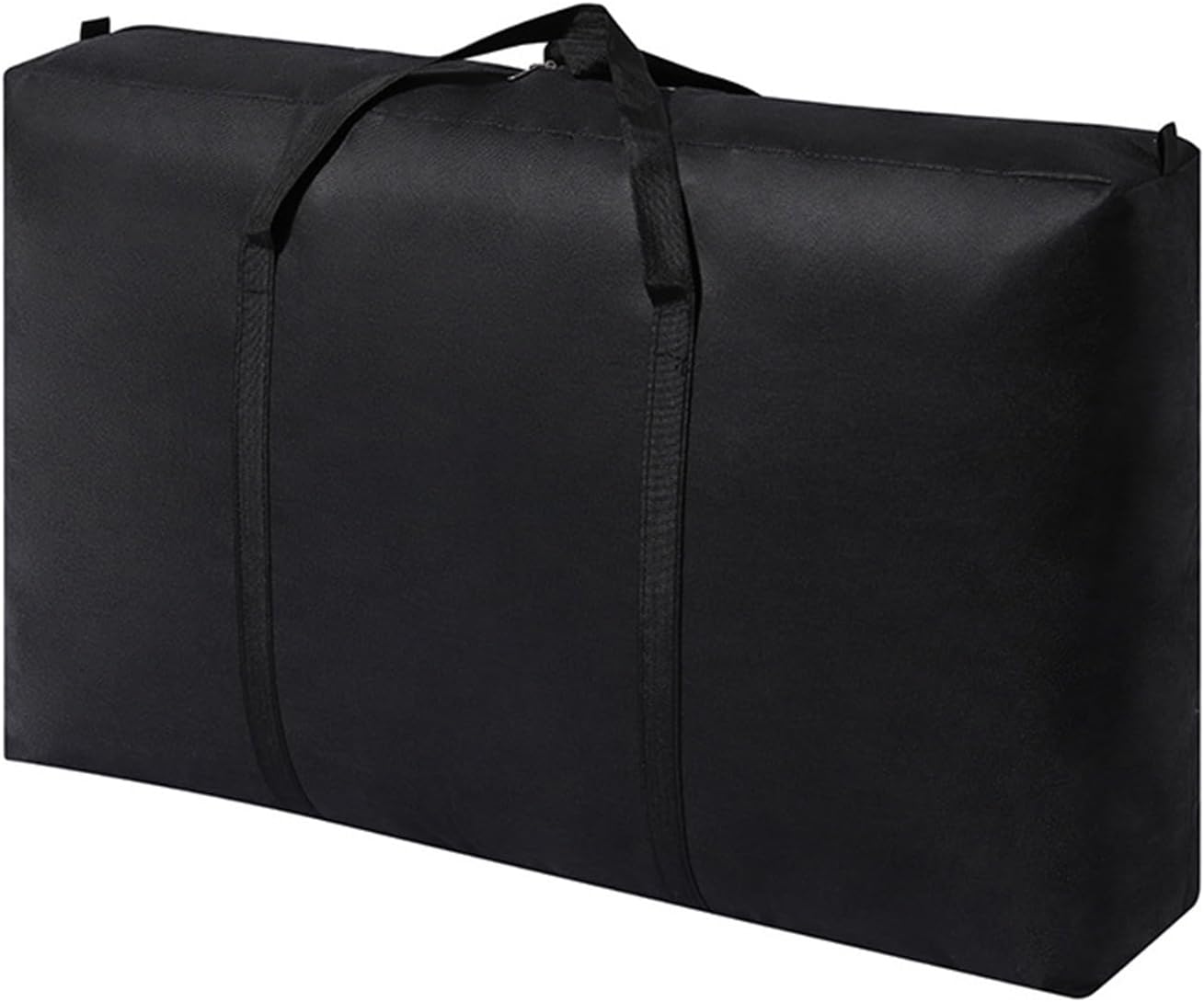 TEEKU Extra Large Travel Bag Premium Quality Heavy Duty Fabric Storage Bag with Handles and Zippers for Clothes Duvets Holiday Decorations Small Fabric Baskets Black A