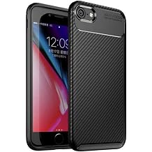 Elfia Apple iPhone 7 ile Uyumlu K l f Silikon Karbon  nce Esnek Lens Korumal  Tarz Mat Parmak  zi B rakmayan Kapak Negro Siyah