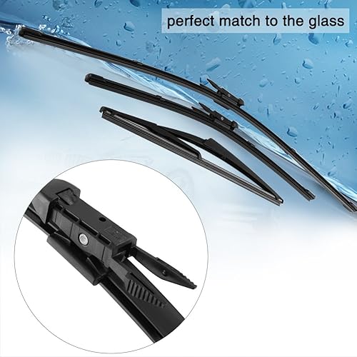 Miniatura 3 de Acouto Limpiaparabrisas delantero y trasero para Qashqai 2007-2013 de 24 + 16 pulgadas, limpiaparabrisas delantero de repuesto y limpiaparabrisas